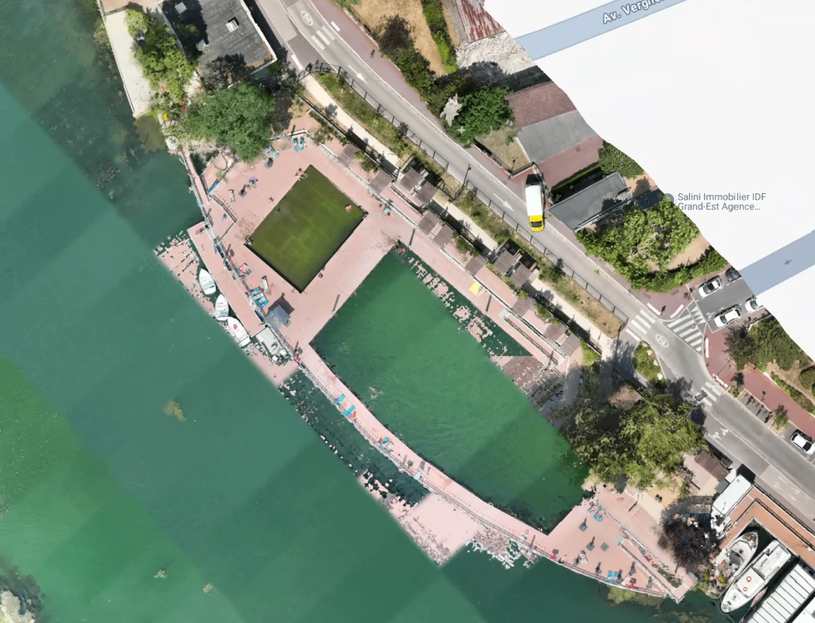 Aerial image captured during a RiverShield AI test mission
